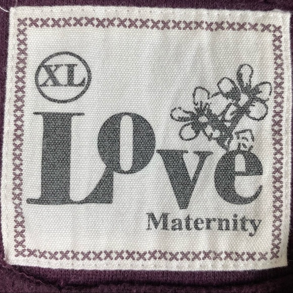 Love Maternity Burgundy Crewneck Pull Over Sweater Size XL - Picture 9 of 12